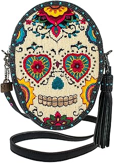 Mary Frances Sweet Calavera Leather Crossbody Sugar Skull Handbag, Multi