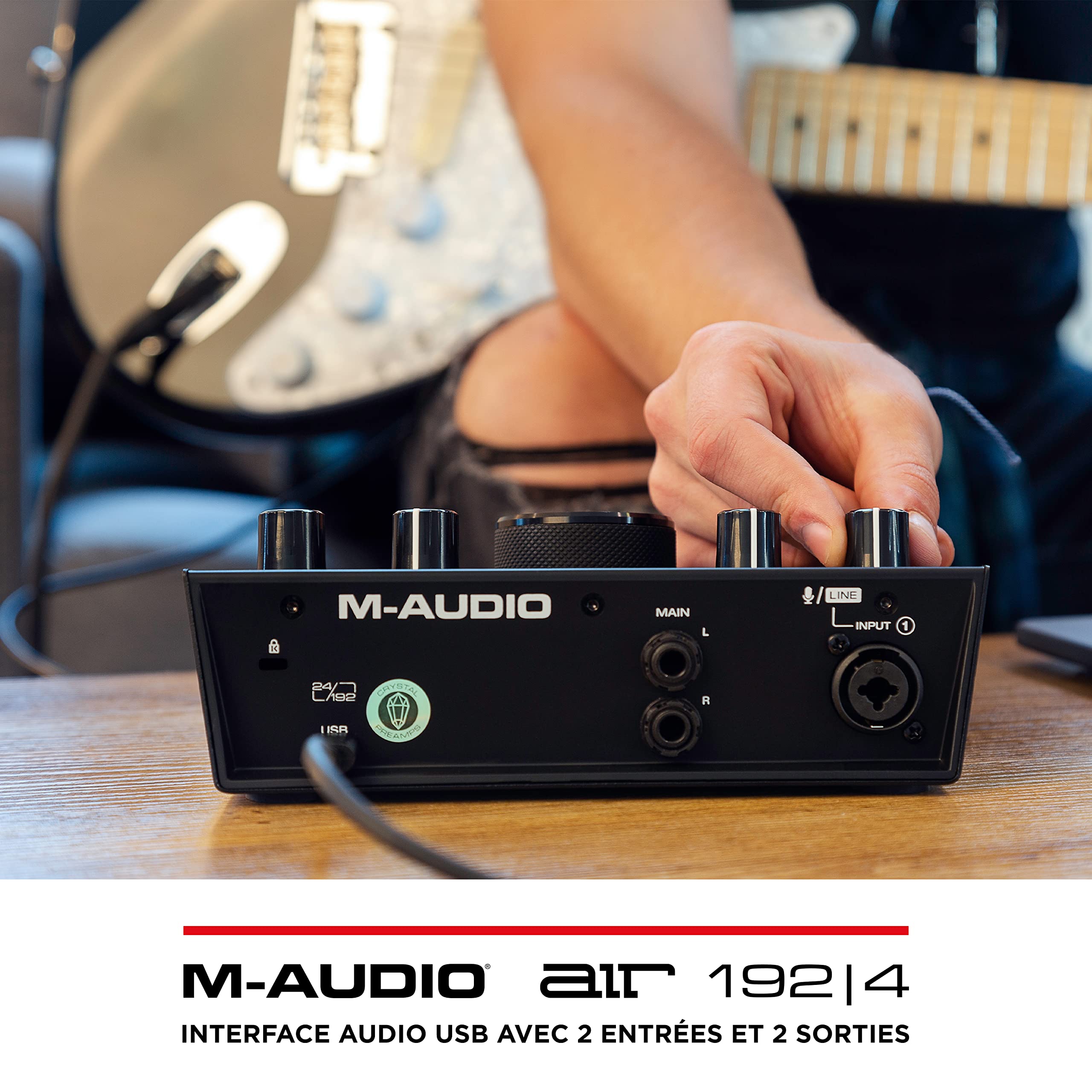 M-AUDIO AIR 192|4 Interface Audio ou Carte Son USB pour l'Enregistrement, le Chant, la Guitare, de Qualité Studio, avec 1 Entrée XLR et Logiciels