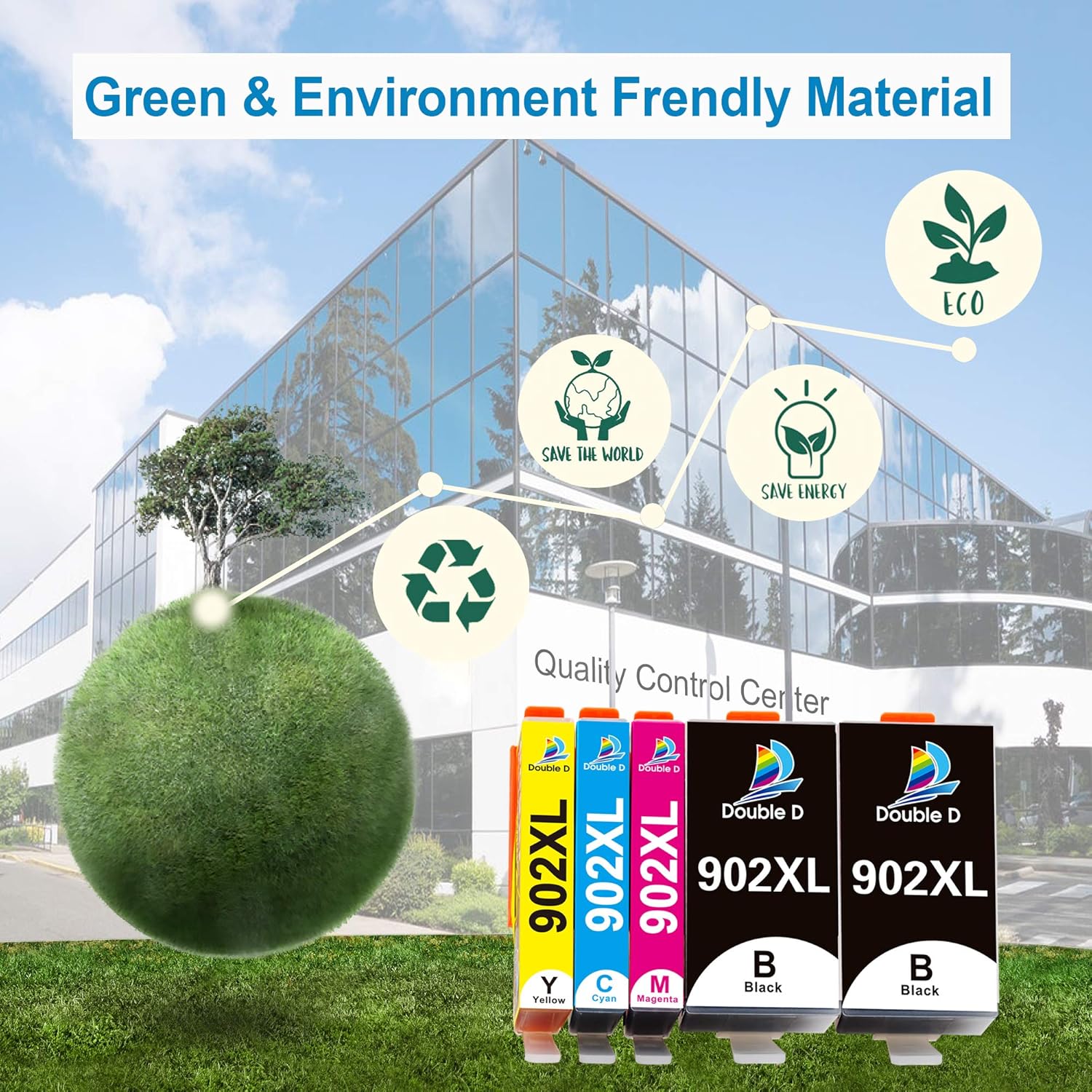 ❤ Crаzу Dеаlѕ Double D 902xl Ink Cartridges Compatible Replacement for HP 902 902XL Combo Pack (Upgrade Chip) for HP OfficeJet 6968 6978 6962 6958 6954 6960 6970 6950 6979 6951 Printer (2BK,1C,1M,1Y)