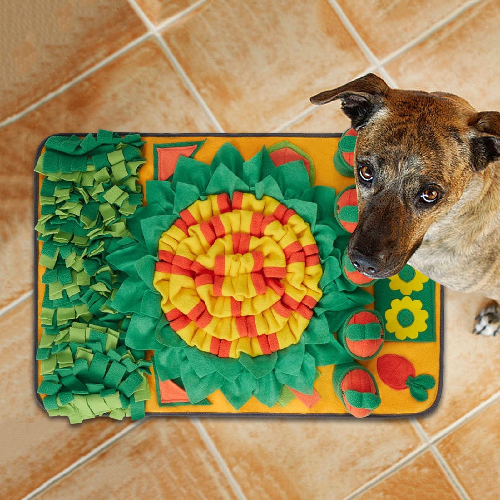 Tapis de Reniflement pour Chien Distributeur de Nourriture Lent Pliable