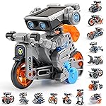 AOHU Solar Robot Building Kit Christmas STEM Gift for Boys Aged 8-13, DIY 15-in-1 Educational Science Building Toy, Solar or Battery Powered Robotic Set for Children Birthday with 212 Pieces