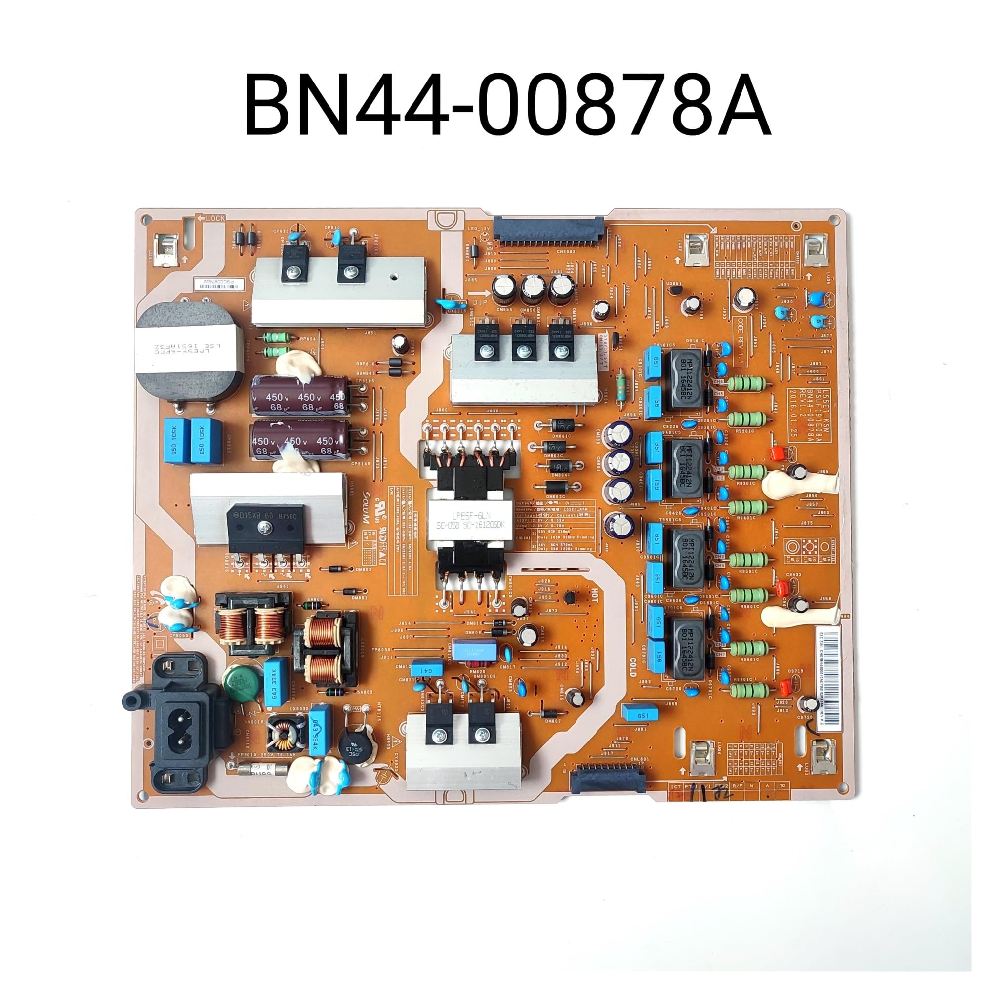 Carte d'alimentation for accessoires TV BN44-00878A L55E7_KSM PSLF191E08A, compatible avec les modèles TV UN55KS8000FXZA, UN55KS800DFXZA, UN55KS8500FXZA et UN 55KS8000F.