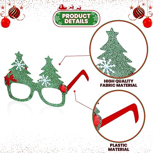 Miniatura 3 de KatchOn, Gafas de Navidad con purpurina para niños, paquete de 24  Gafas de Navidad, accesorios de Navidad para niños, adultos  Recuerdos de fiesta