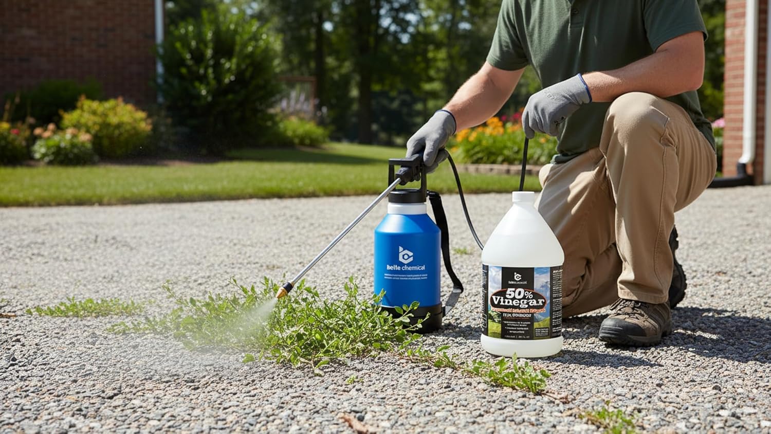 Belle Chemical 50% Pure Concentrated Vinegar – 12.5x Stronger – Indoor and Outdoor Cleaner (2 Gallons)