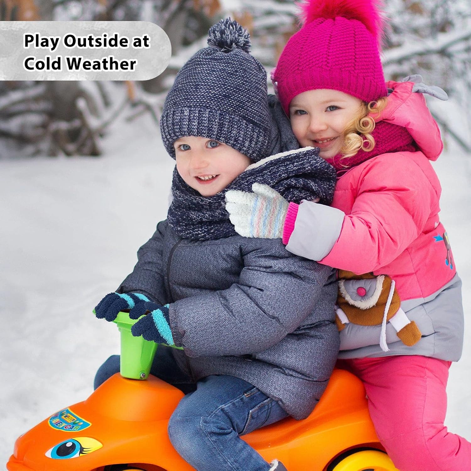 Evridwear Kids Winter Gloves, Fluffy Stretchy Warm Winter Gloves for Kids, Boys & Girls Outdoors Playing, Go to School - Image 9