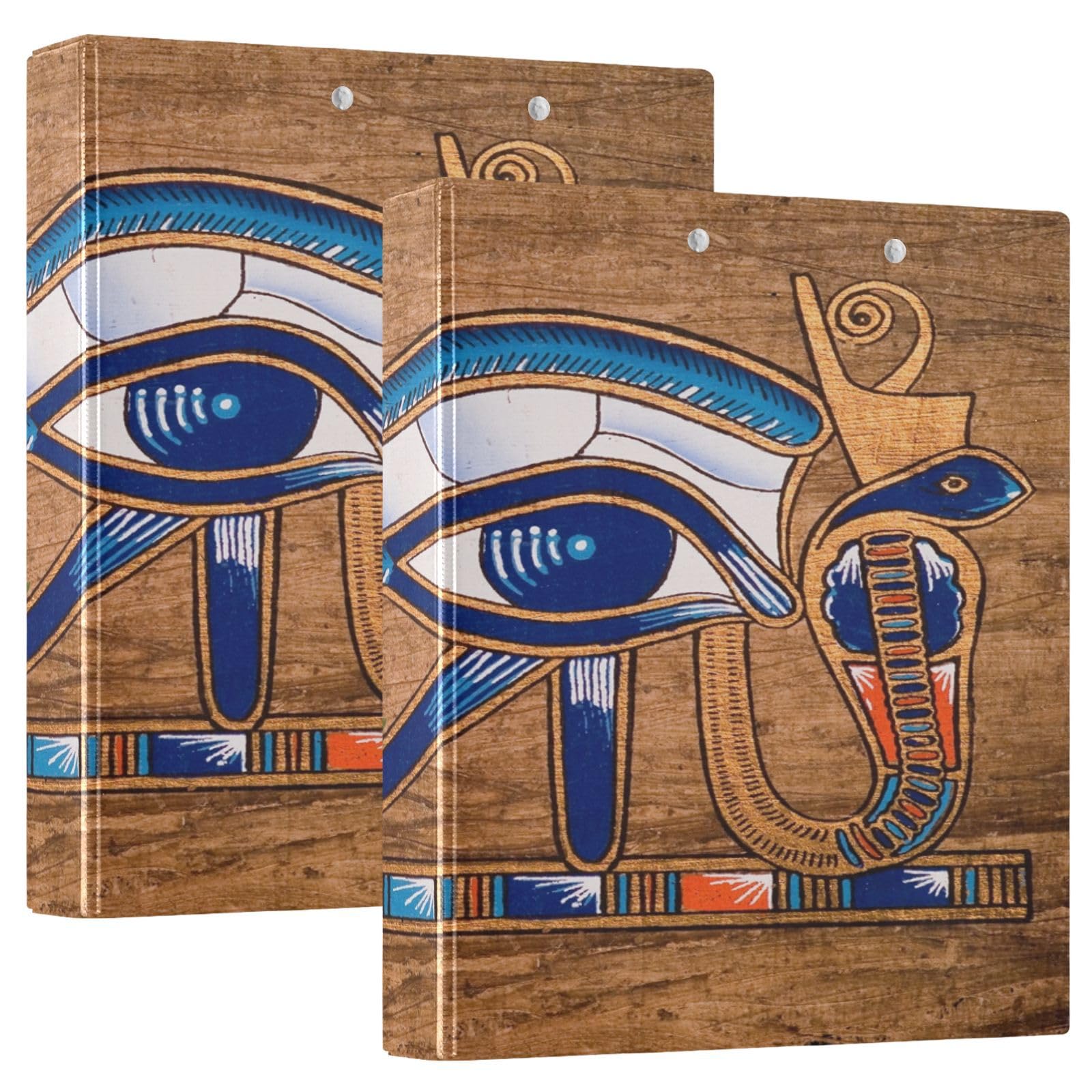 1.5 Inch 3 Ring Binder with Clipboard,D Ring,Holds 200 Sheets,Egyptian Horus Eye Cute Clipboard Binders Decorative Binder for Women, Men, School,Office Supplies,1Pack