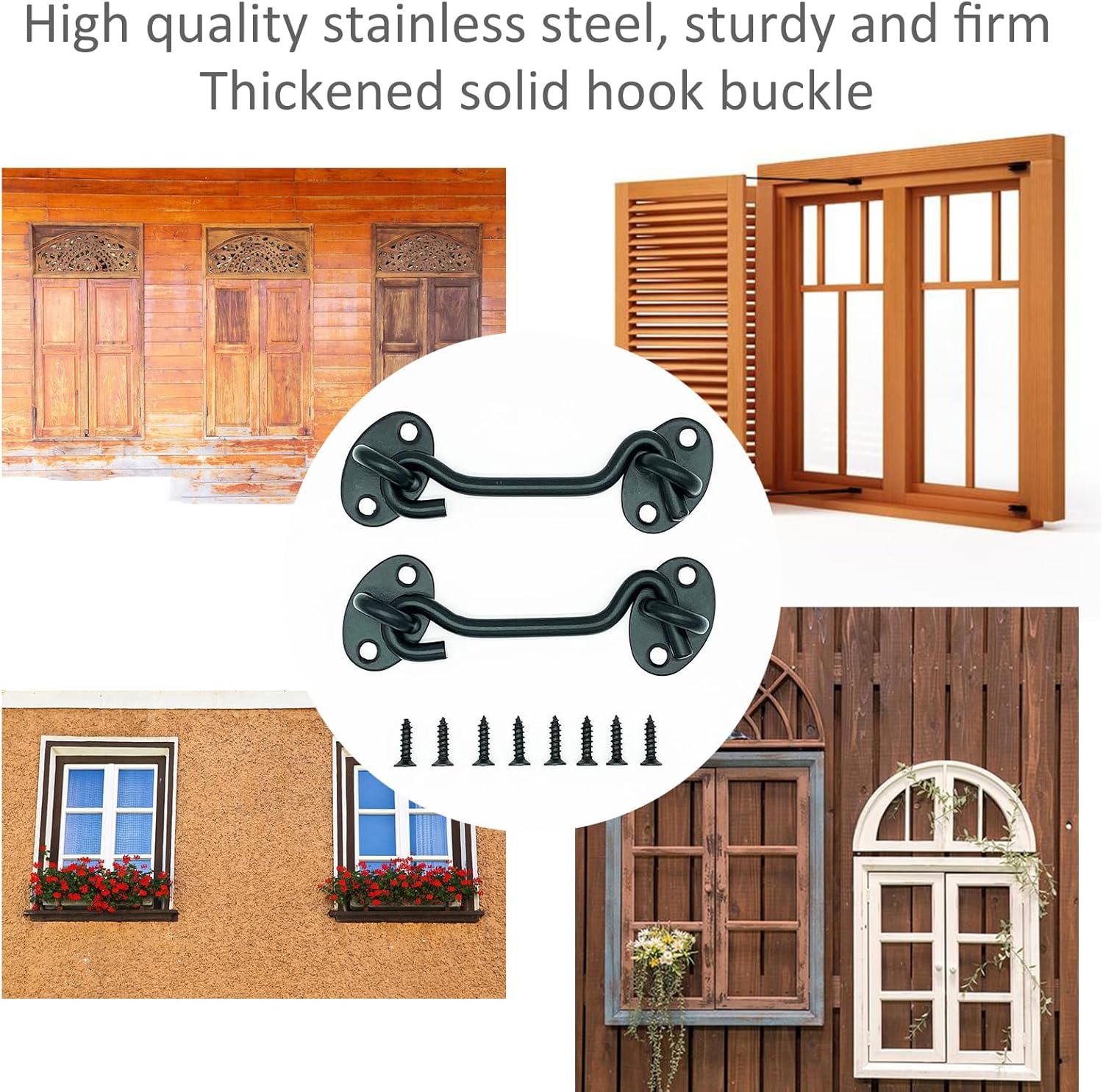 Cerradura De Puerta Corredera Interior Iluminada, Negra, De 1 Pieza Con Gancho De 90 Y Perno Antirrobo Para Puertas Y Ventanas 90 87008814