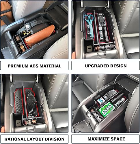 Miniatura 6 de RUNROAD Bandeja organizadora de consola central compatible con Chevy ColoradoGMC Canyon 2015 2016-2020 2021 2022, inserción de caja de