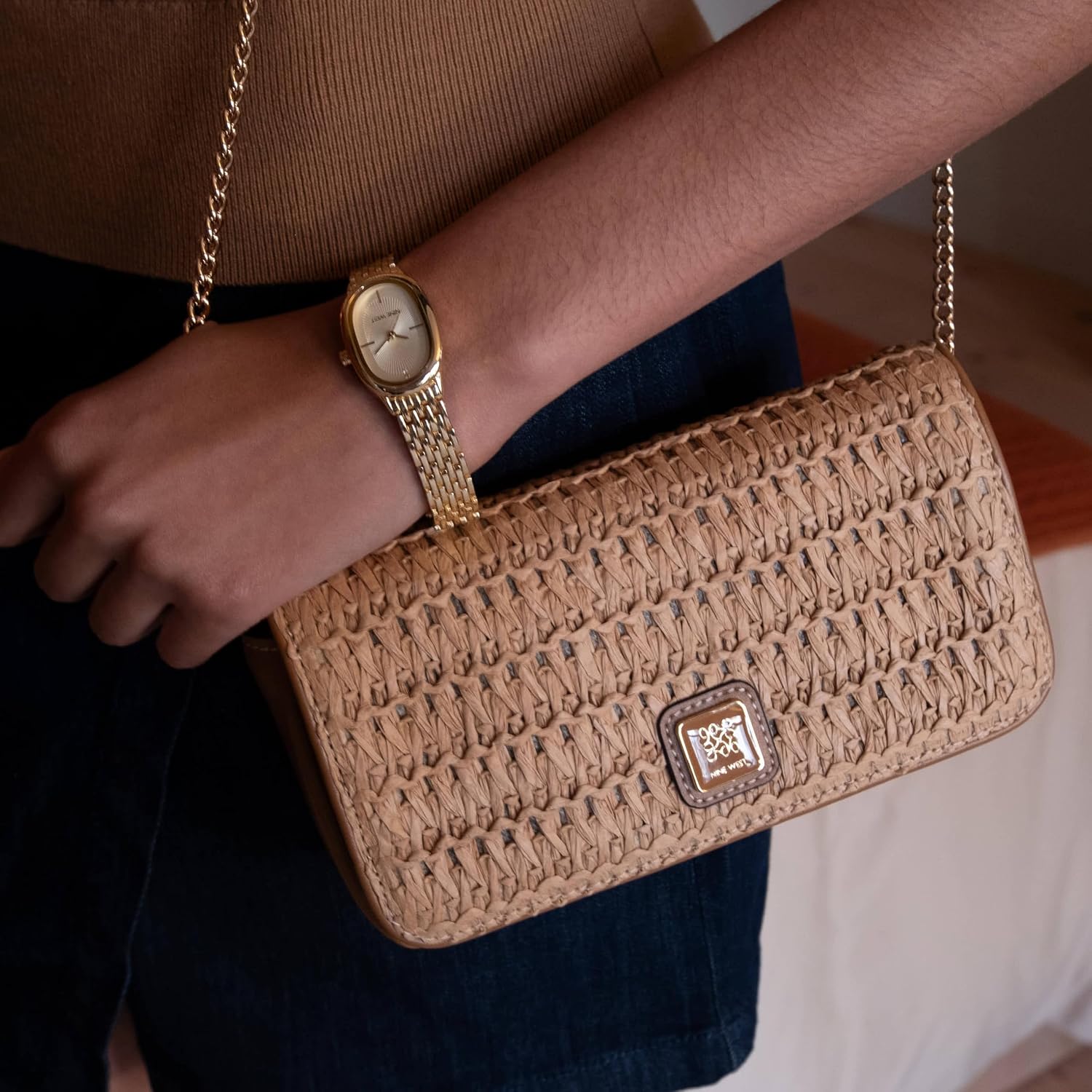 Nine West Women's Nefi Phone Chain Crossbody