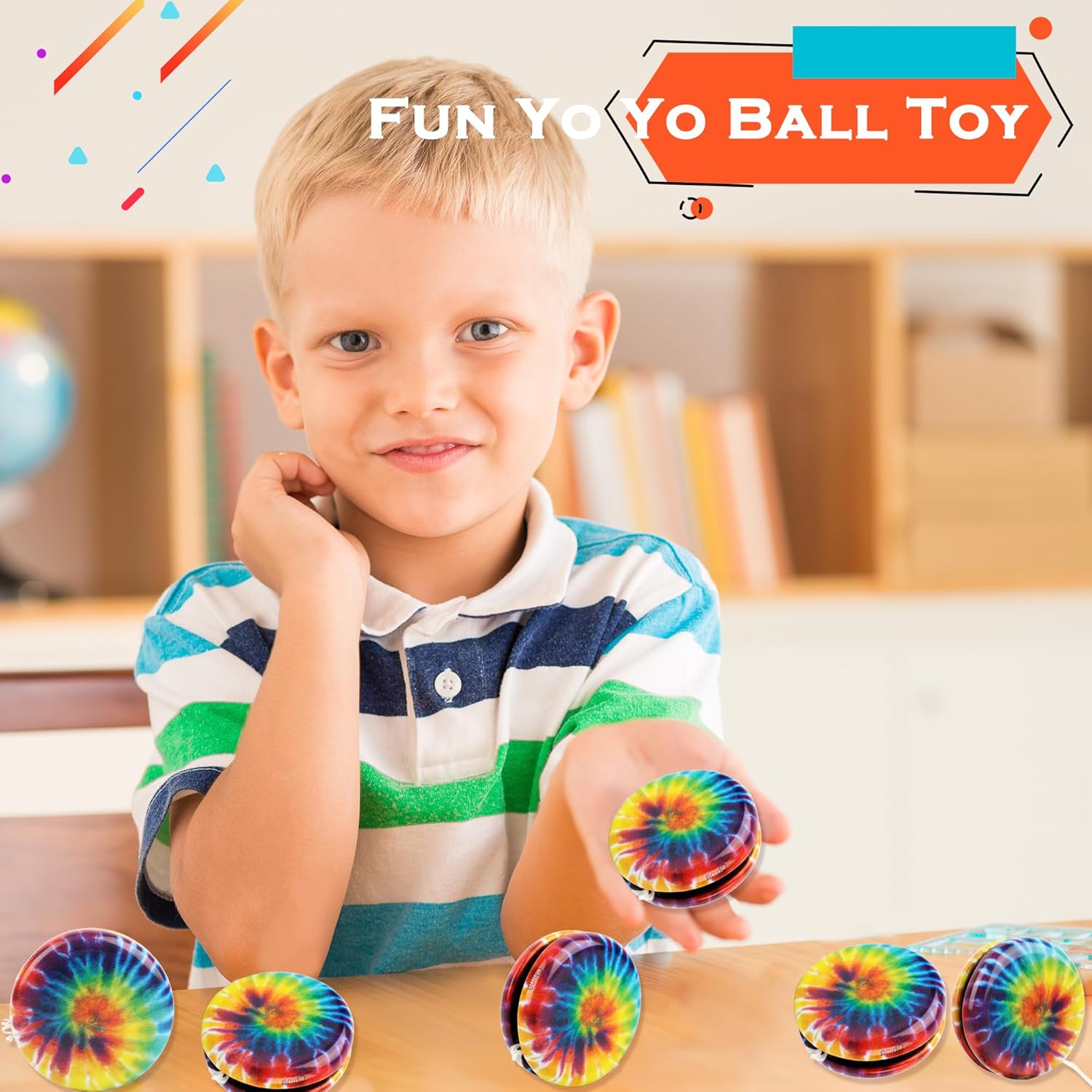 55 Pcs Yoyos for Kids Metal Yo Yo Toys with Colorful Designs Birthday Party Favors Goodie Bag Fillers Holiday Stocking Stuffers Classroom Prizes