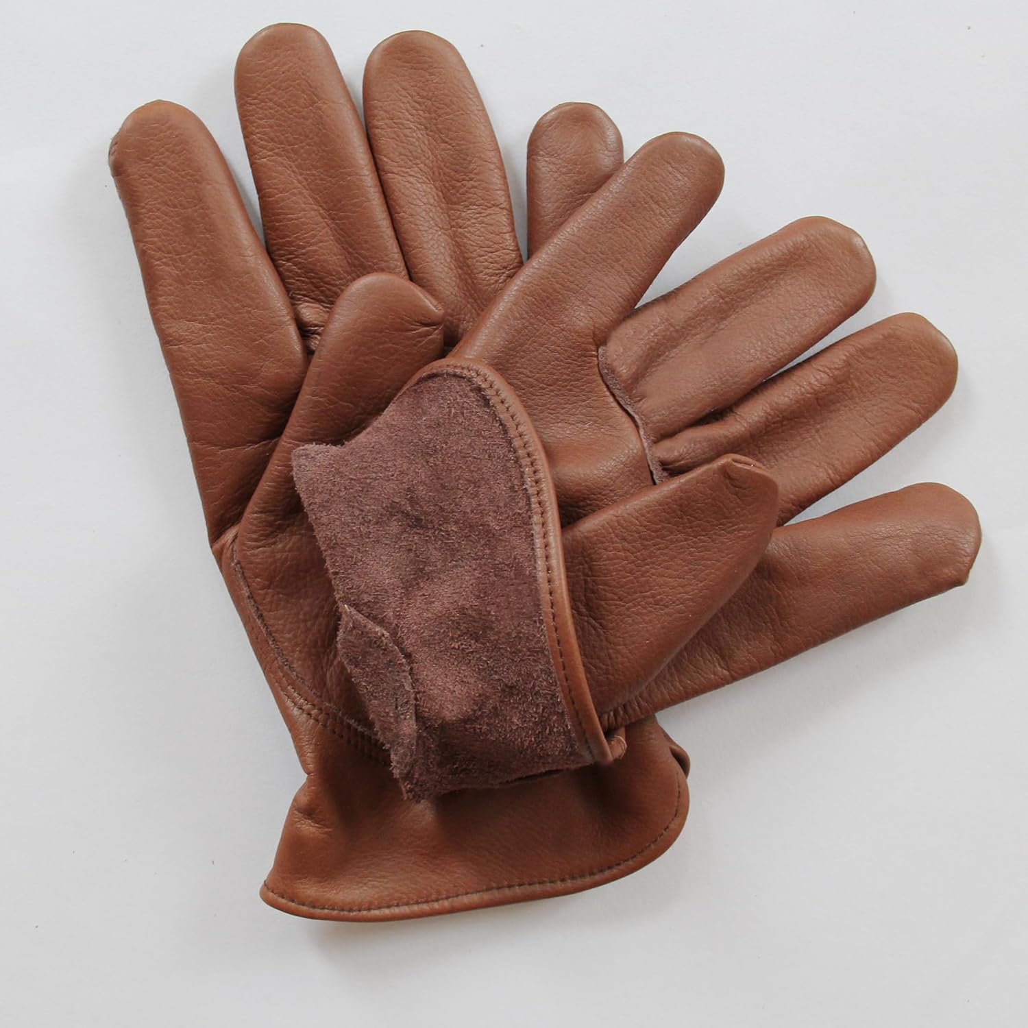 3 Pairs Brown Leather Work Gloves For Men Durable Gardening Gloves Driver Gloves - Image 5