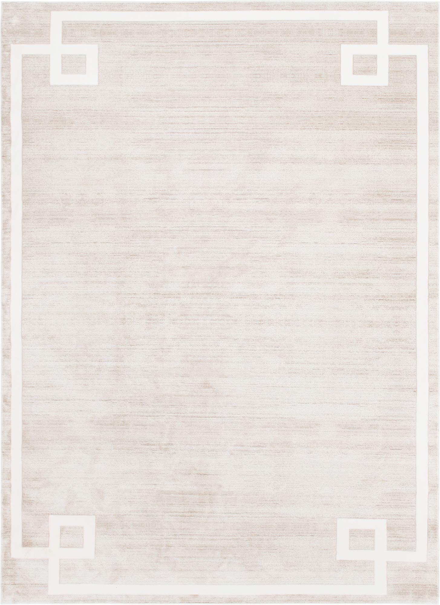 Unique Loom Uptown Collection Area Rug - Lenox Hill (9' x 12' 2" Rectangle, Beige/ Ivory)