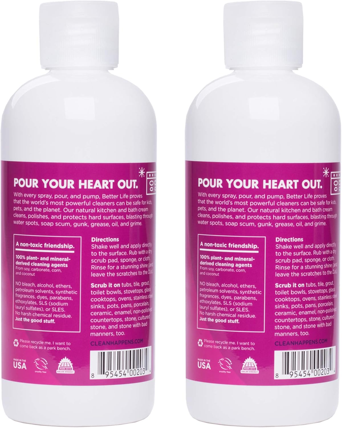 Better Life Sink Scrubber, Kitchen and Bath Cleaner, Tub and Tile Scrub, Stainless Steel and Granite Cleaner, 16 Ounce, Pack of 2 16 Fl Oz (Pack of 2)