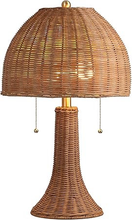 JONATHAN Y JONATHAN Y JYL4040C Joanie 22" Bohemian Rustic Iron LED Table Lamp Bedroom, Living Room, Office, Dining Room, Dark Brown/Brass Gold