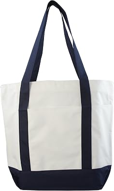 Large Daily Poly Zippered Tote Bag