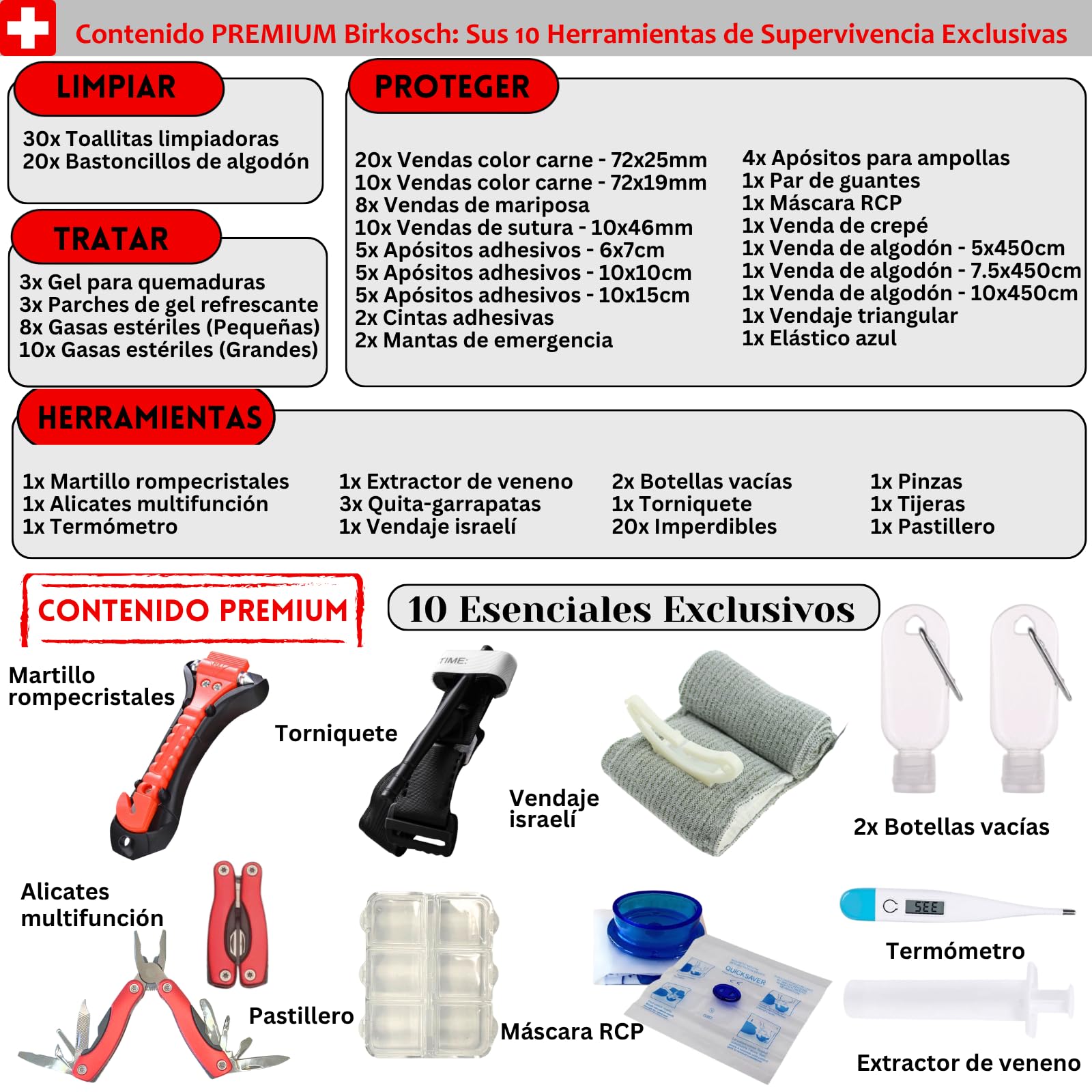 Botiquín de Primeros Auxilios - Farmacia de Viaje Ultra Completa - Kit de Primeros Auxilios - Más de 150 Piezas - Kit de Emergencias para Hogar - Oficina - Camping - Coche - Barco