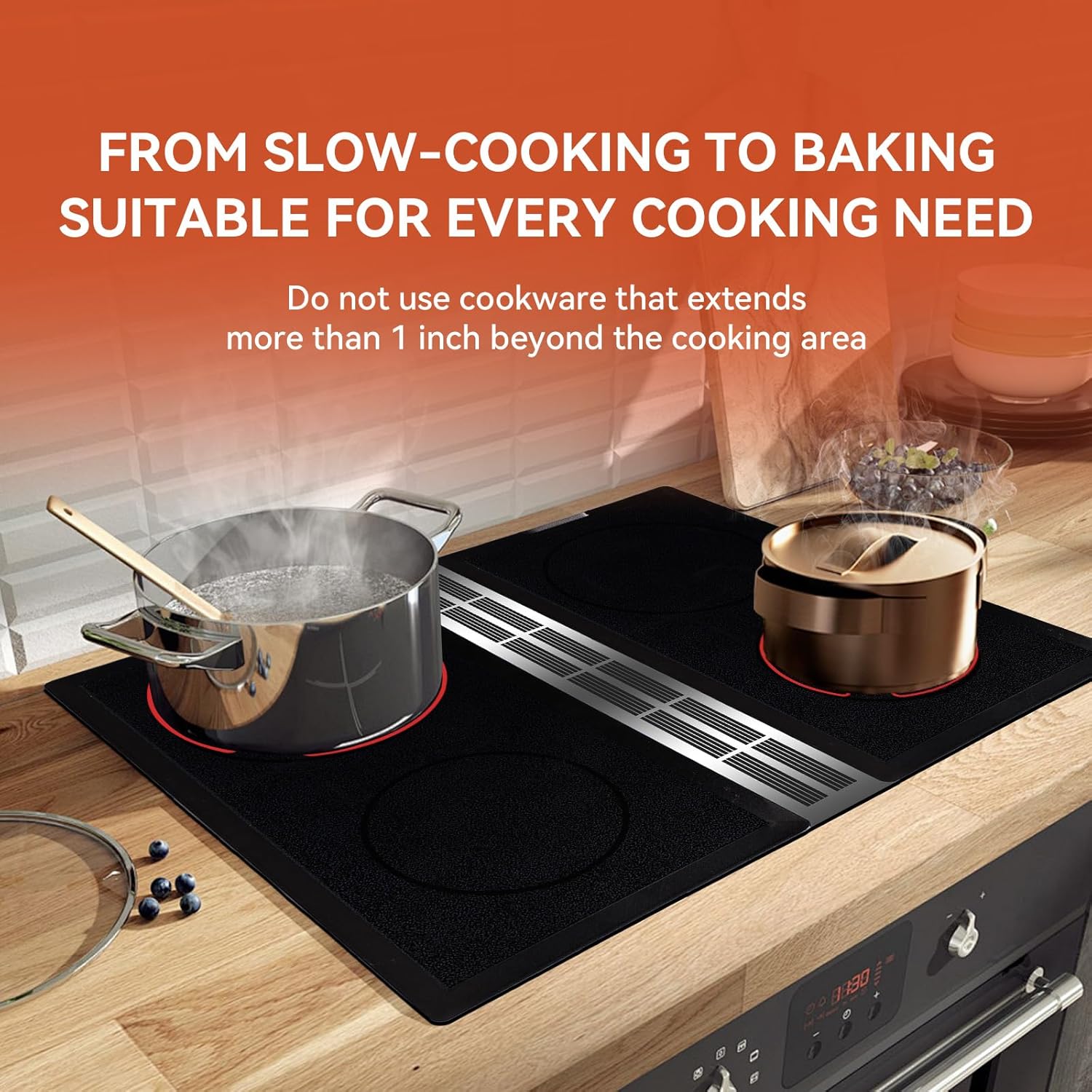 A122B Electric Slide-in Ranges, with Ceran glass-ceramic surface, Compatible with Jenn-Air Designer Series cook-tops and ranges, Black, similar to JEA8120ADB