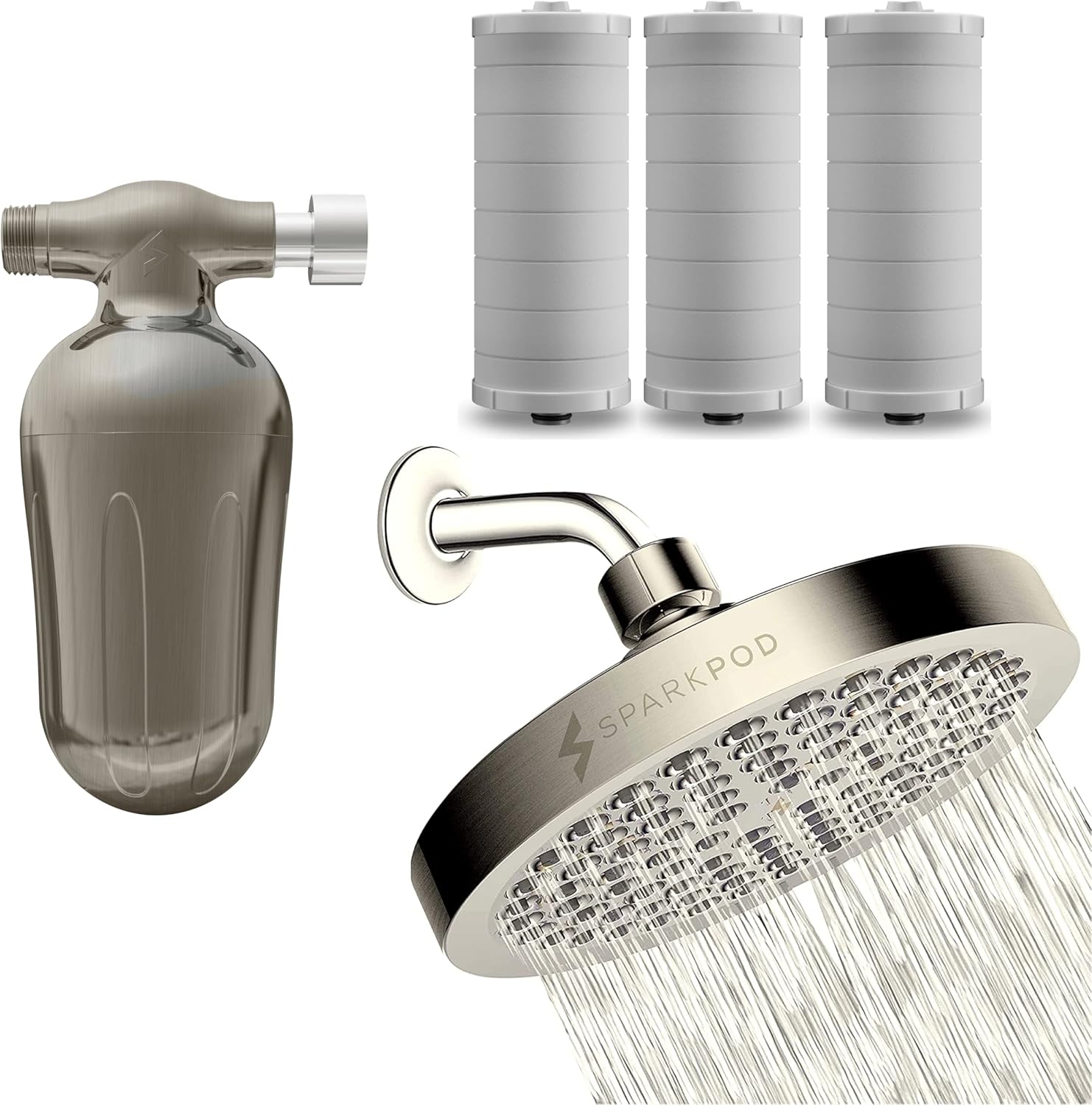 SparkPod Shower Head High Pressure Rain and SparkPod Ultra Shower