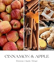 Vista 5 de AOOVOO Velas de canela de manzana, velas perfumadas de 22 onzas, vela de aromaterapia, vela de soja para el hogar perfumada