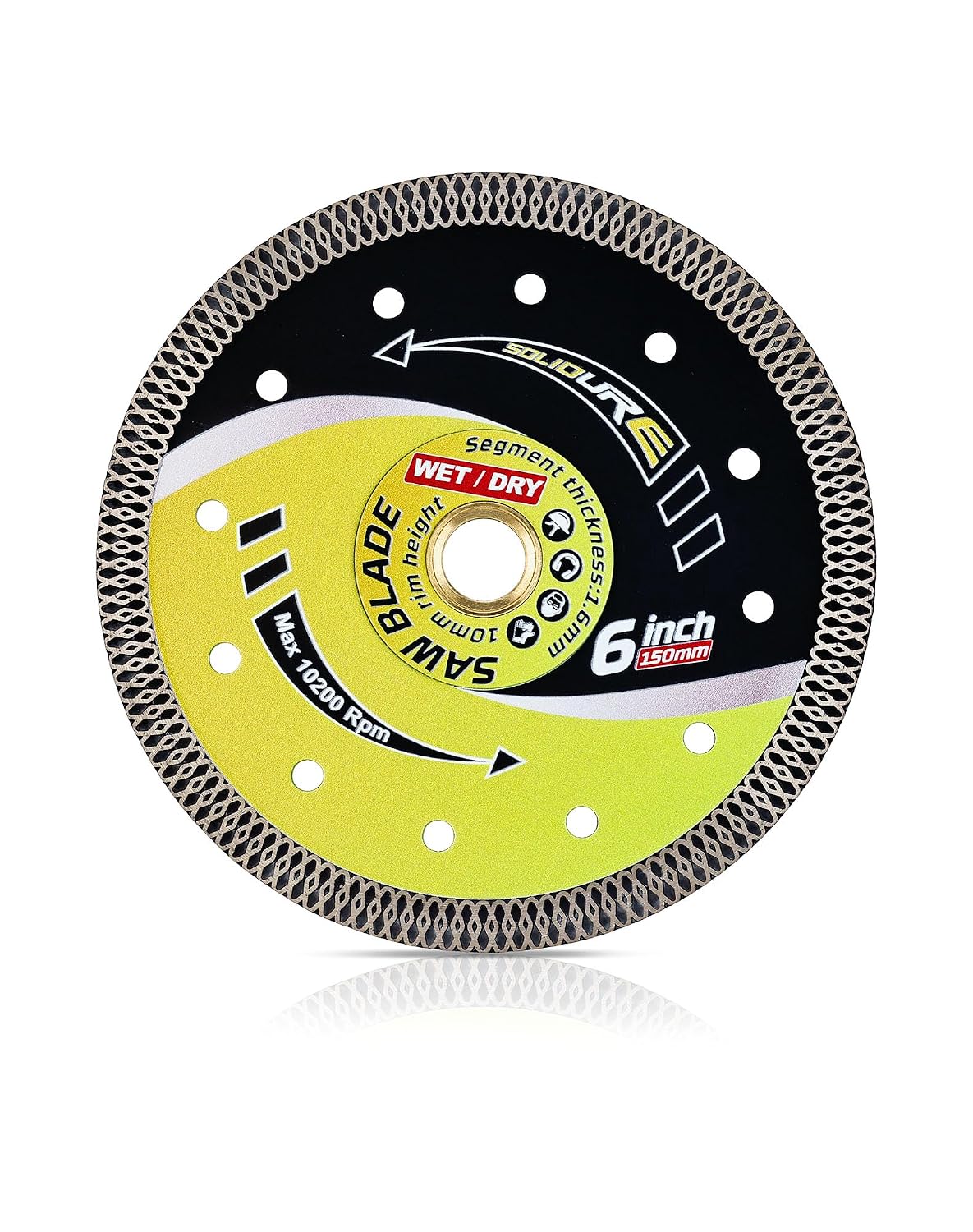 6 in Super Thin Diamond Porcelain Cutting Blades Ceramic Diamond Blade Cut on Granite,Marbles,Porcelain Tiles