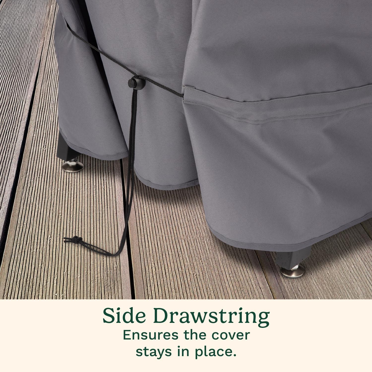 Cuisinart 28” Griddle Cover, Durable Weatherproof Heavy-Duty Polyester with Reinforced Stitching & Drawstring Straps for BBQ, Water Resistant Secure Fit Flat Top Barbecue Grill Cover for Griddle