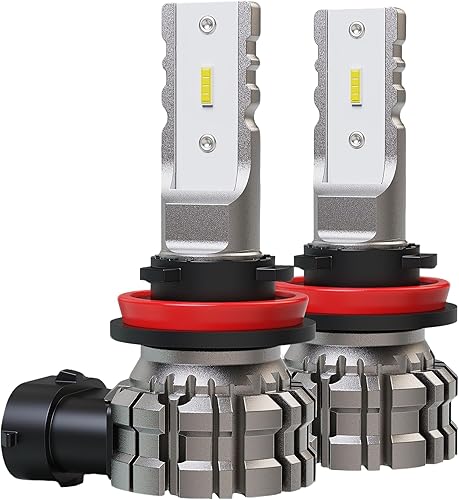 NINEO Bombilla antiniebla LED H11, 6000 lúmenes, 5530 chips 6500 K, xenón blanco 300% más brillante, lámpara halógena de repuesto IP65 impermeable,