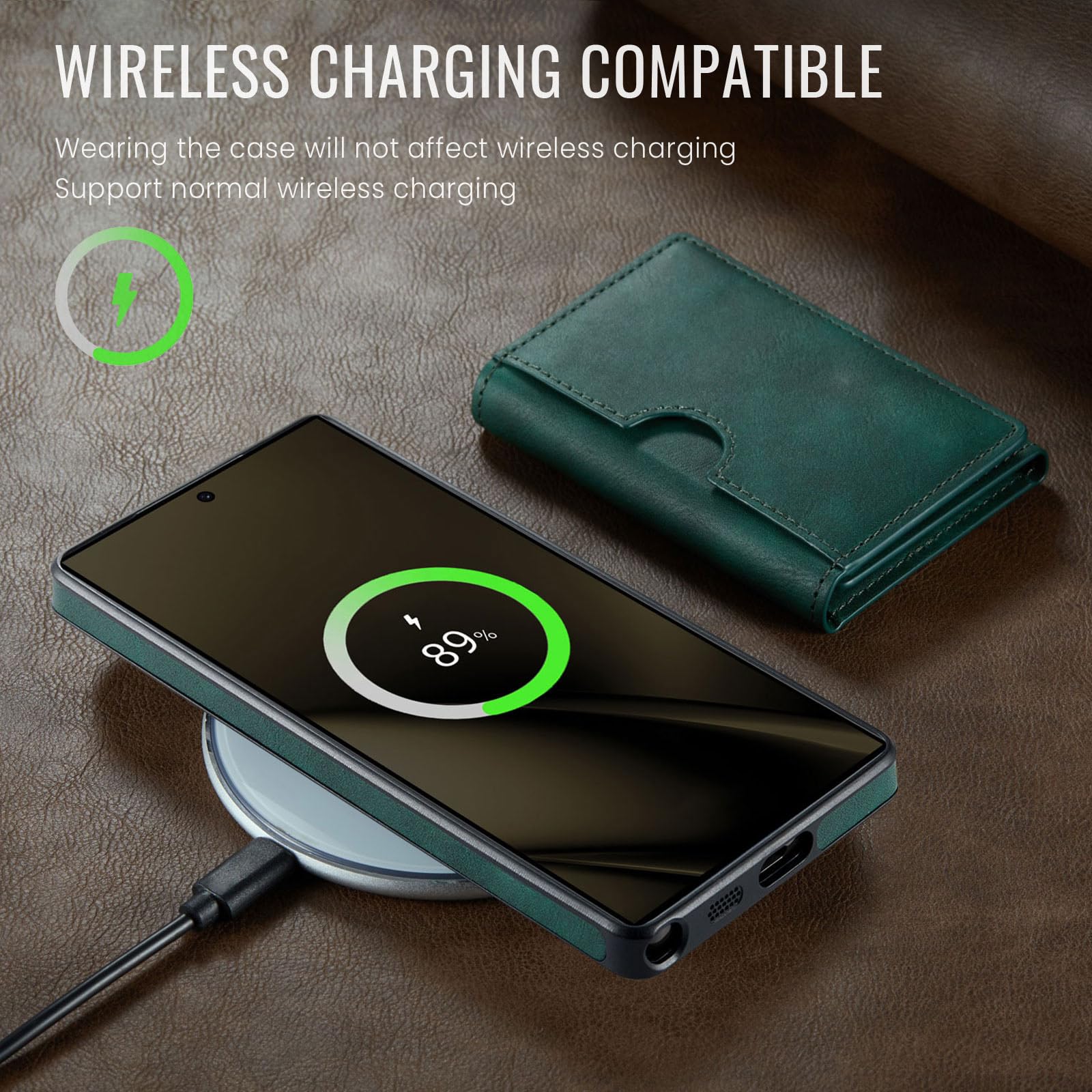 Asuwish Funda para Samsung Galaxy S25 Ultra 5G, cartera magnética, desmontable, con carga inalámbrica y bloqueo RFID, tarjetero de crédito, soporte abatible, soporte rígido, S25Ultra para mujeres y