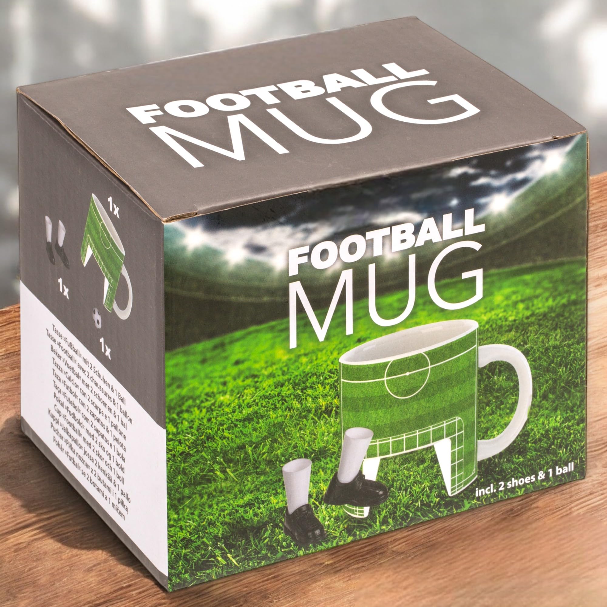 Set regalo tazza da calcio con mini gioco e scarpe da calcio per le dita
