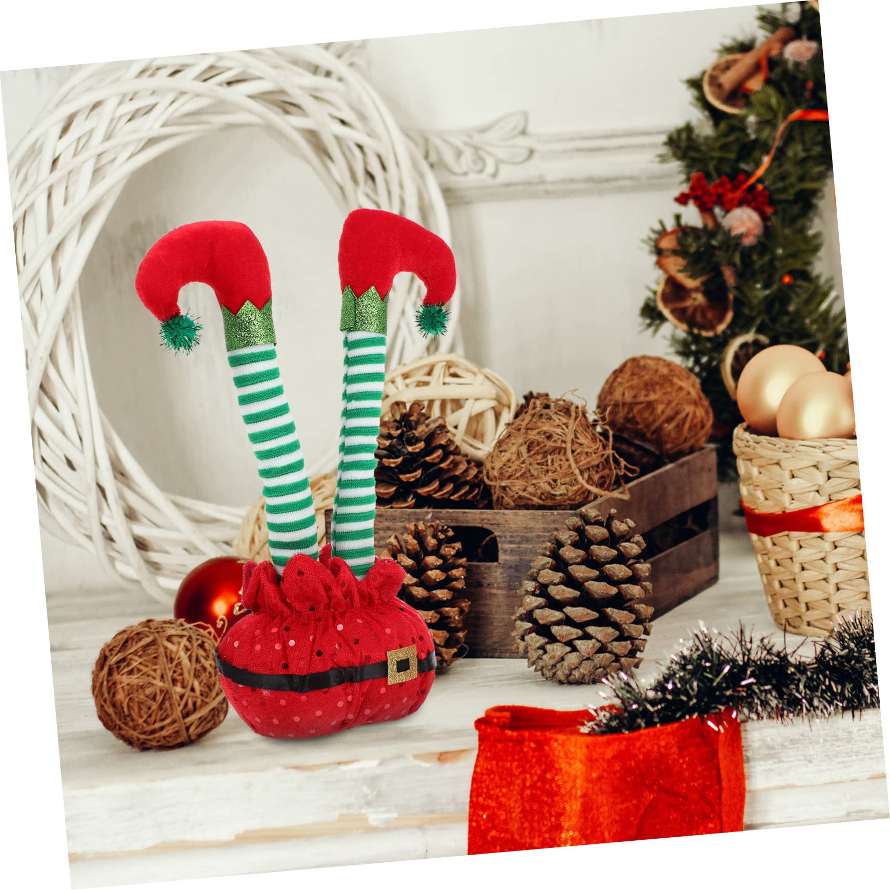 PRETYZOOM 3 Pezzi Di Ghirlanda Natalizia Ad in Cotone Decorazione Da Tavolo Per Feste Di Natale