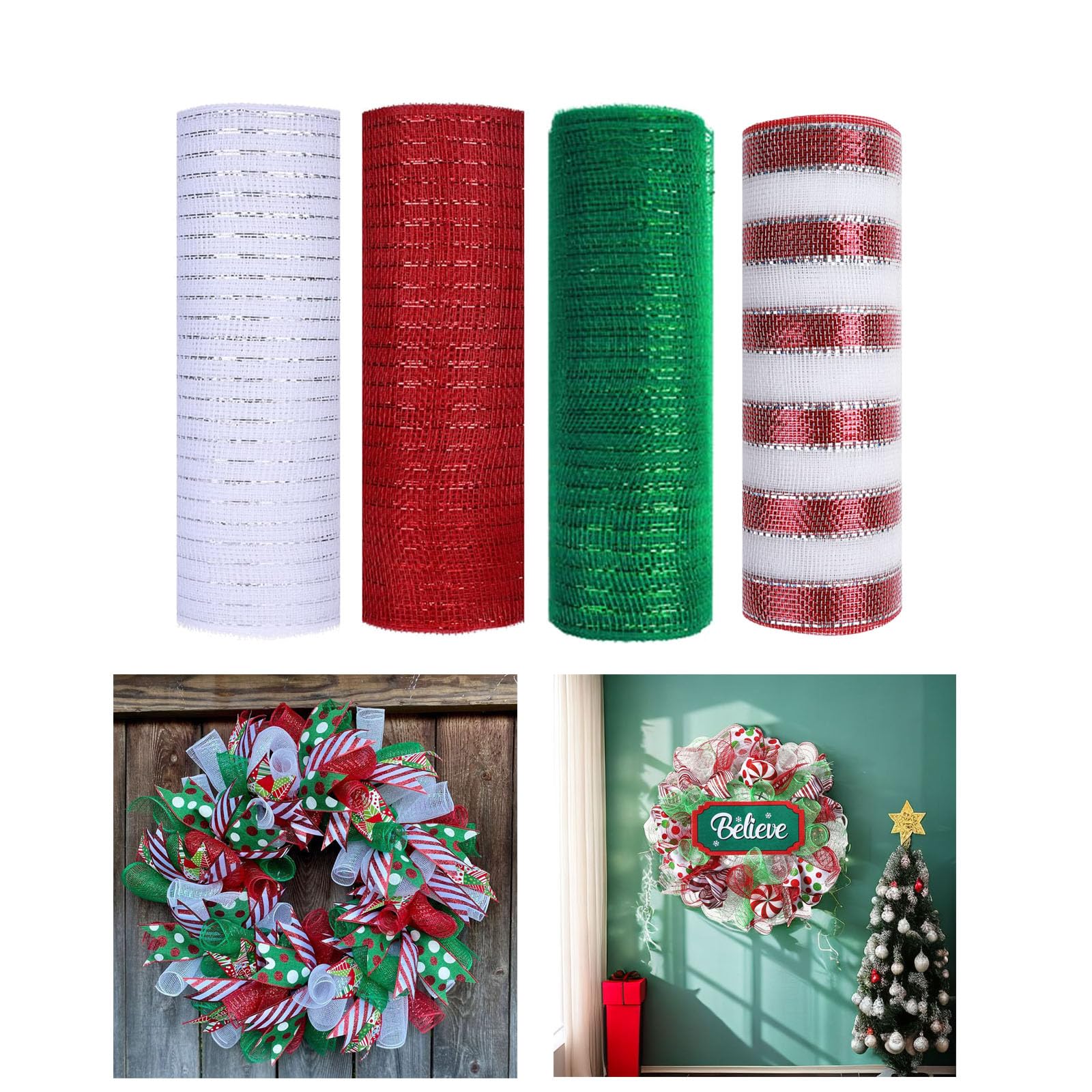 Lot De 3 Rouleaux De Ruban Décoratif En Toile De Jute De 25,4 Cm De Large Pour Lartisanat Et Le Bricolage~p122846517