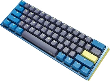 Ducky One 3 Mini Daybreak 60% Mechanical Keyboard: Quack Mechanics Dampening Hot Swappable Cherry MX Clear Switch, High Density PBT Triple Schottky Cap, RGB, US