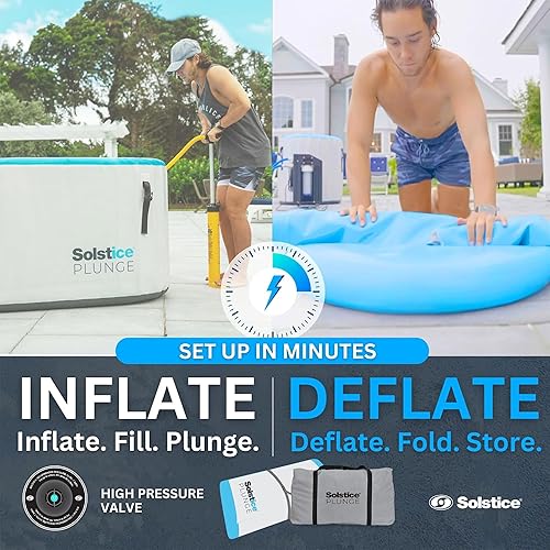 Miniatura 6 de SOLSTICE ORIGINAL - Bañera inflable para baño de hielo, compatible con enfriadores de agua y filtros de ozono, para exteriores e interiores,