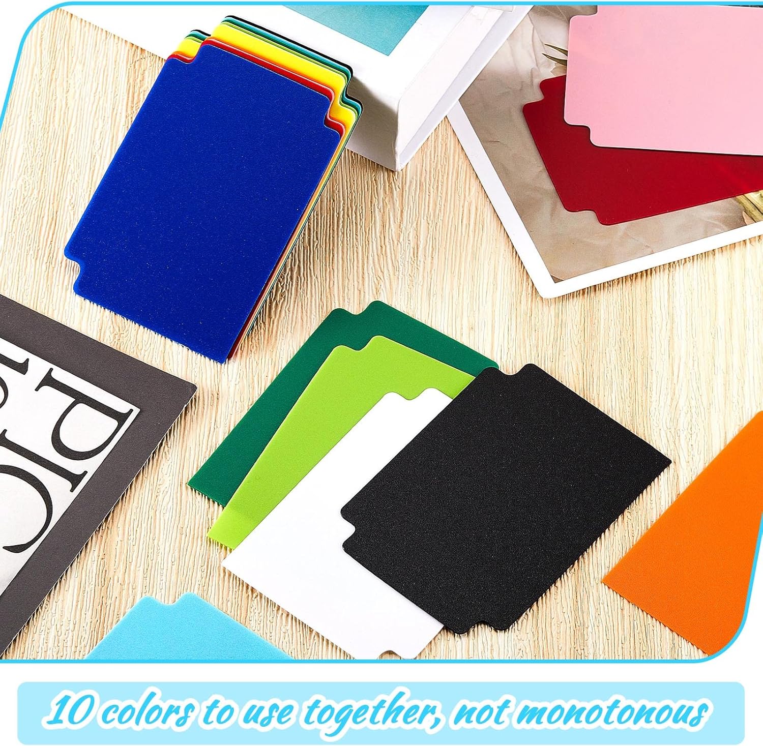 100 Pcs Trading Card Dividers Plastic Card Dividers, Frosted Separator with Tabs Standard Vertical Compatible with MTG Games Sports TCG, 2.7 x 3.8 Inches (Multicolor)