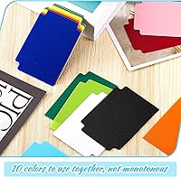 Vista 5 de 100 separadores de tarjetas intercambiables, separadores de tarjetas de plástico, separador multicolor esmerilado con pestañas, vertical estándar