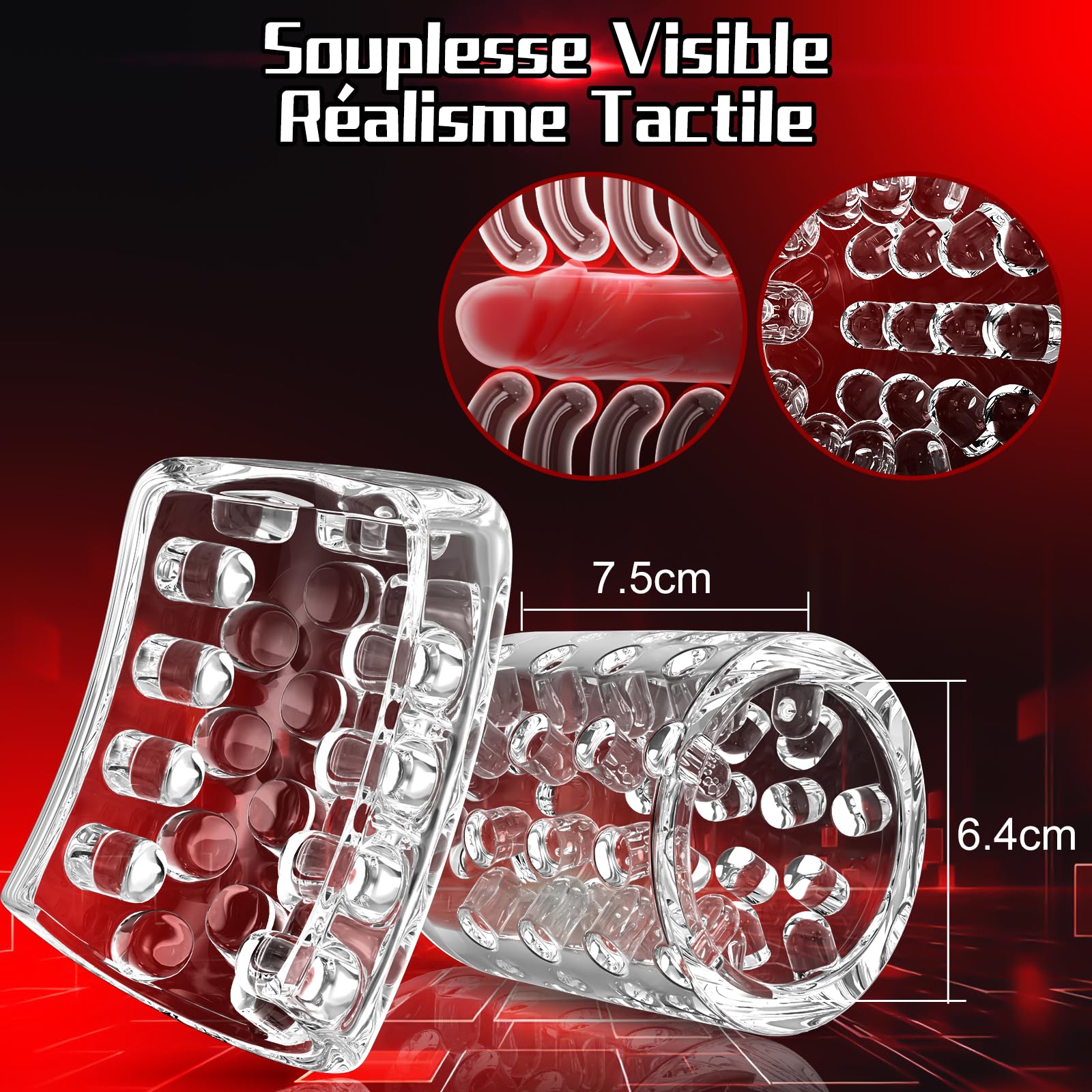 HIVEFUN Masturbâteur Homme Mains Libres, Sex Toys Masturbateurs Masculins Automatique avec Turbo en un Clic 7 Modes de Poussée et de Rotation