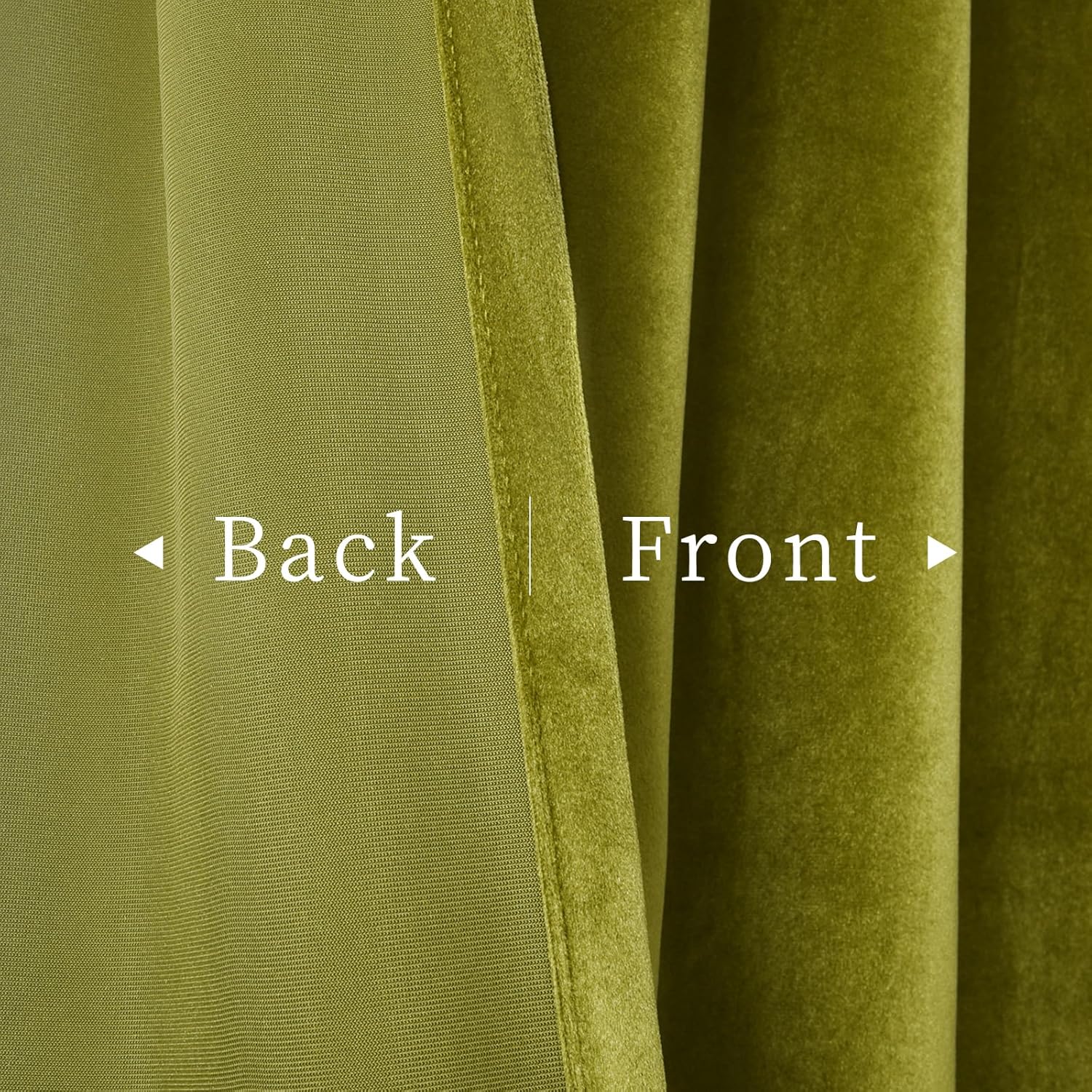Roslynwood Olive Green Velvet Curtains W52 x L120 inches Long, 2 Panels image 5