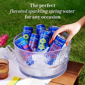 Saratoga's Sparkling Spring Water, Lime Flavor, Collection 12 fl oz Cans, 24 Pack