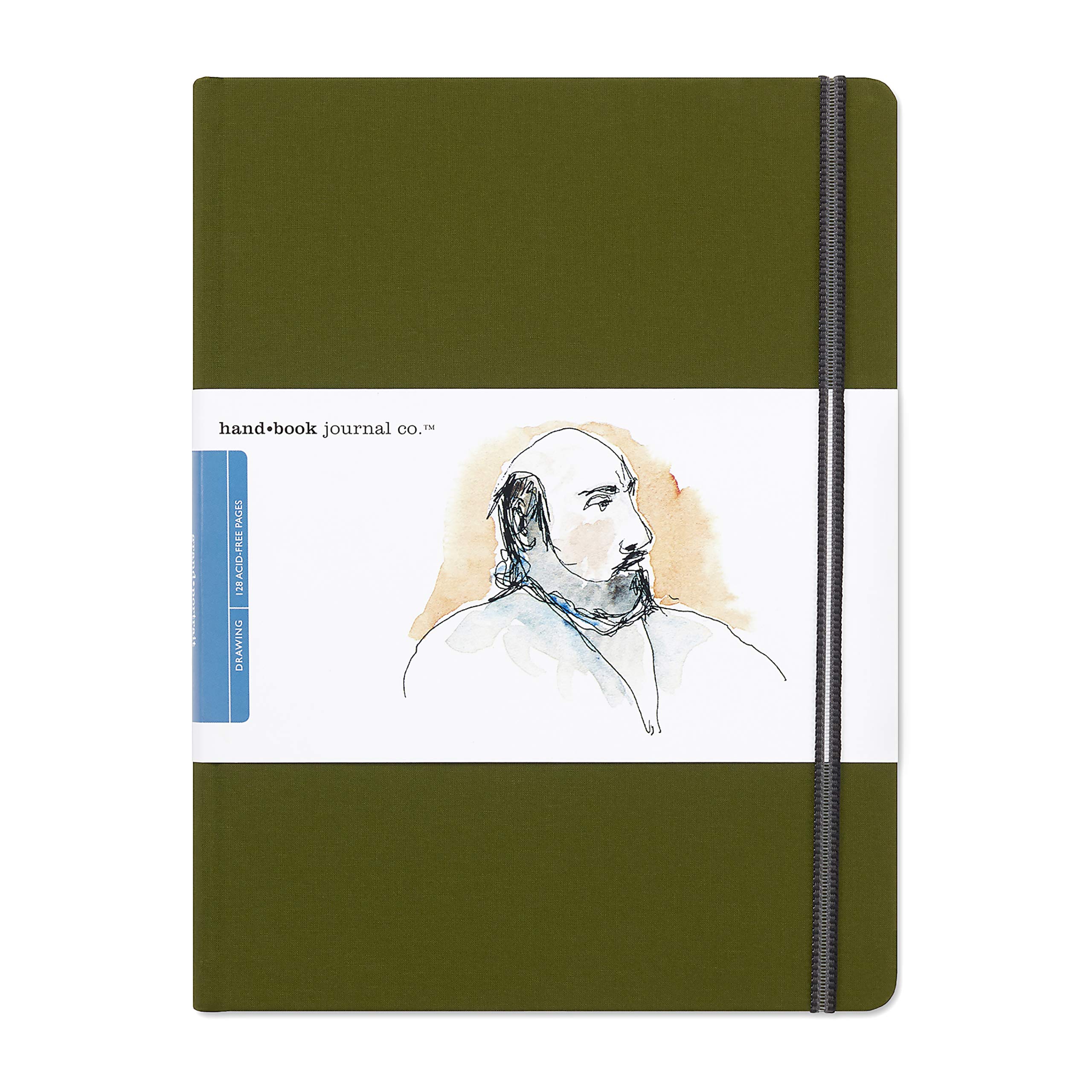 Speedball Drawing Journal Book 10.5 x 8.25 Large Portrait Cadmium Green, Art Sketch Paper for Pen Ink, Pencil, Markers, for Adult Kid