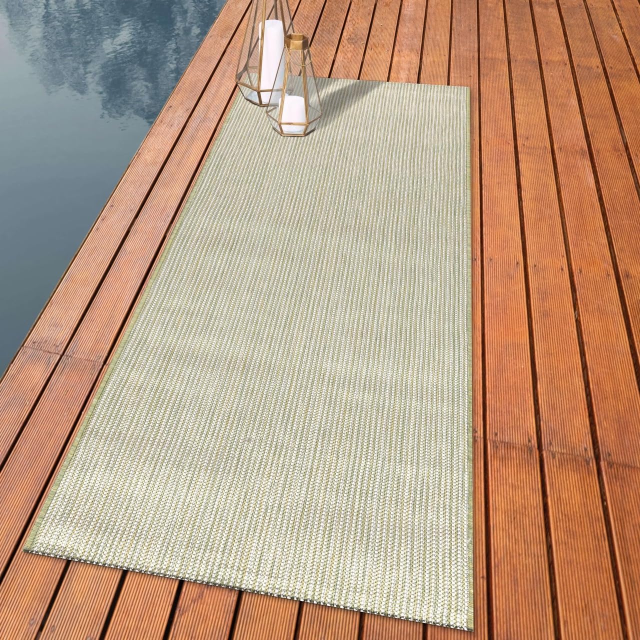 Keen Home Design Terrace Outdoor Runner Rug - 2x8 Washable Indoor/Outdoor Rug for Patio, Kitchen, Balcony, Beach, Garden, Deck and Porch, Size: 2'2"