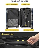 Amazon.com | LEVEL8 Carry On Luggage Airline Approved Zipperless