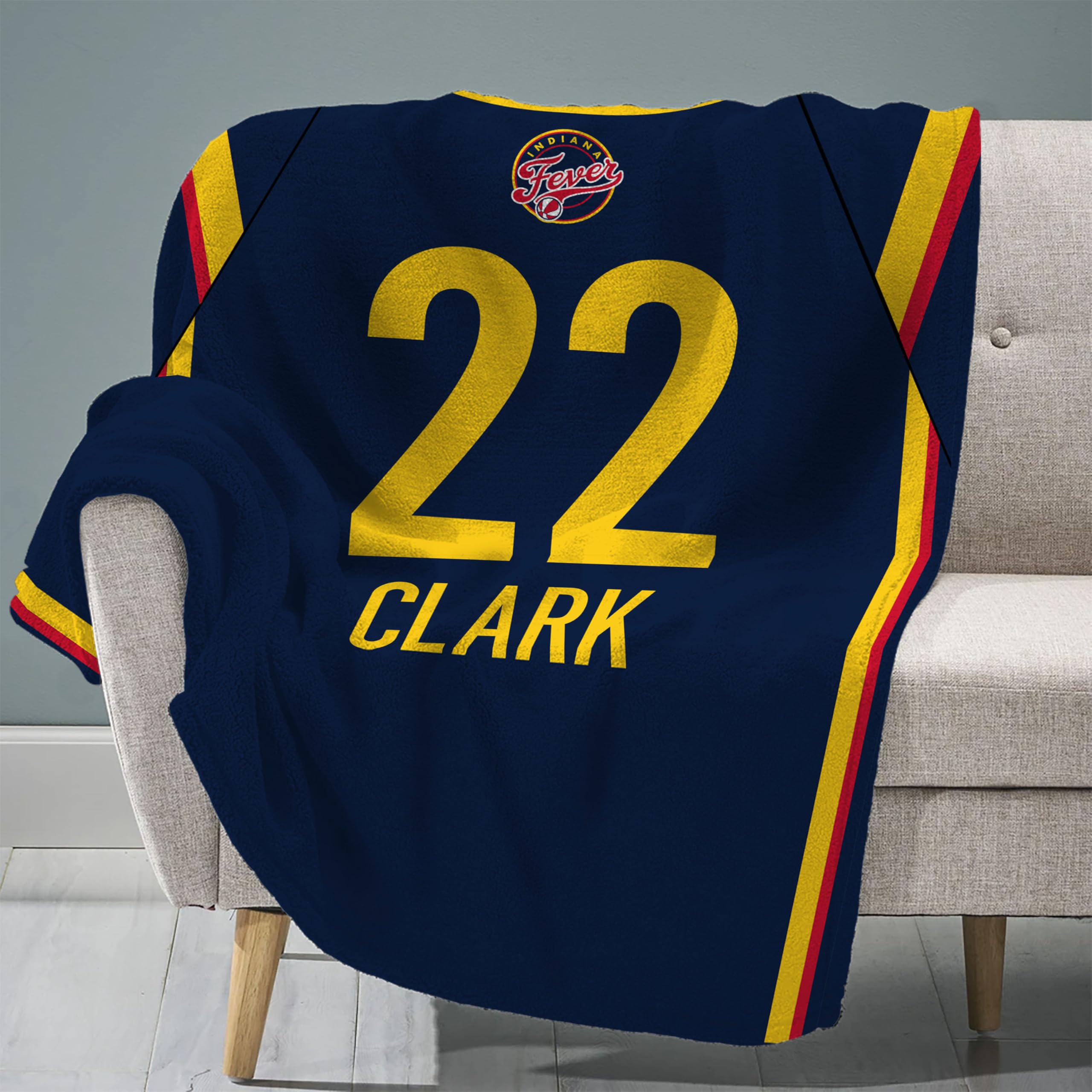 NORTHWEST WNBA Indiana Fever Caitlin Clark Throw Blanket - 50x60 Inch Silk Touch Team Blanket