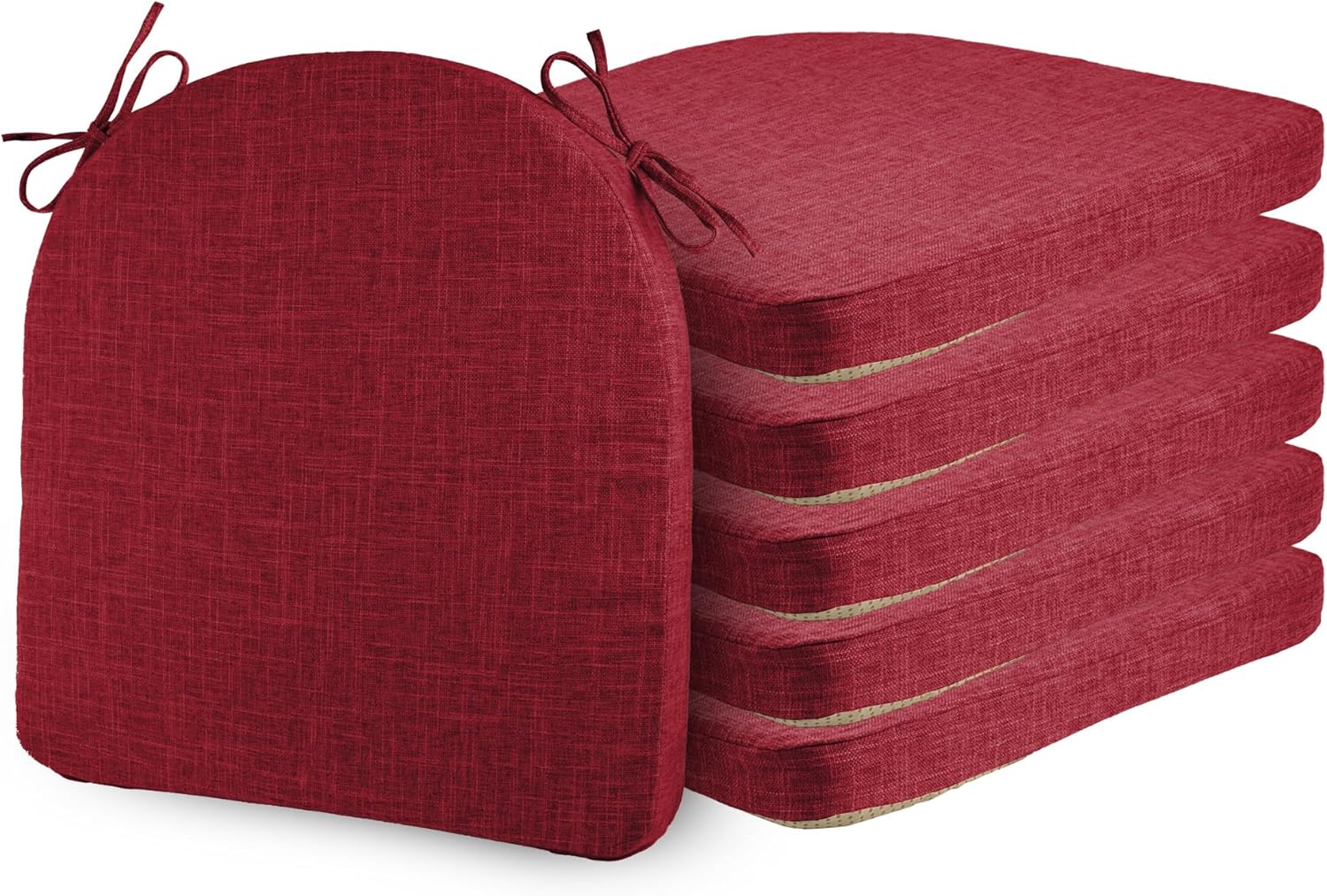 ELFJOY Set of 6 Chair Cushions for Dining Chairs Non Slip