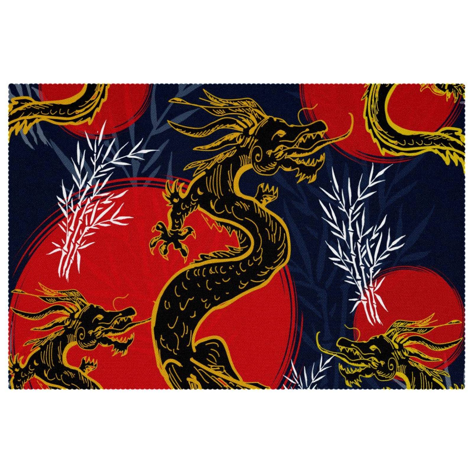 Set de table chinois noir et doré chic pour recevoir vos invités avec élégance
