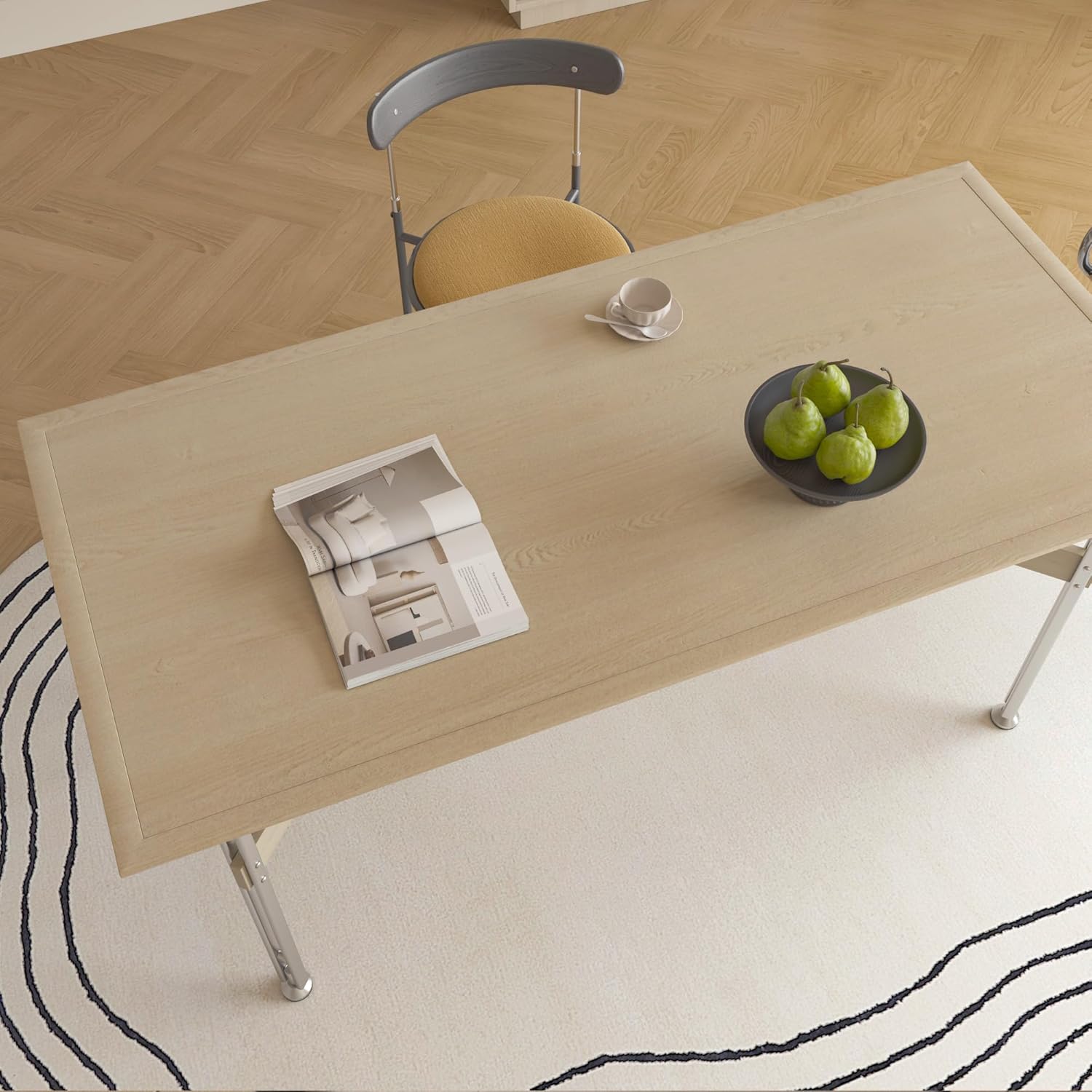 BAYYA Extra Wide Wood Peel and Stick Wallpaper Light Oak Contact Paper Wood Grain Counter Top Vinyl Wrap for Countertops Beige Self-Adhesive Waterproof 31.5"x158" Wooden Wall Paper Furniture Sticker