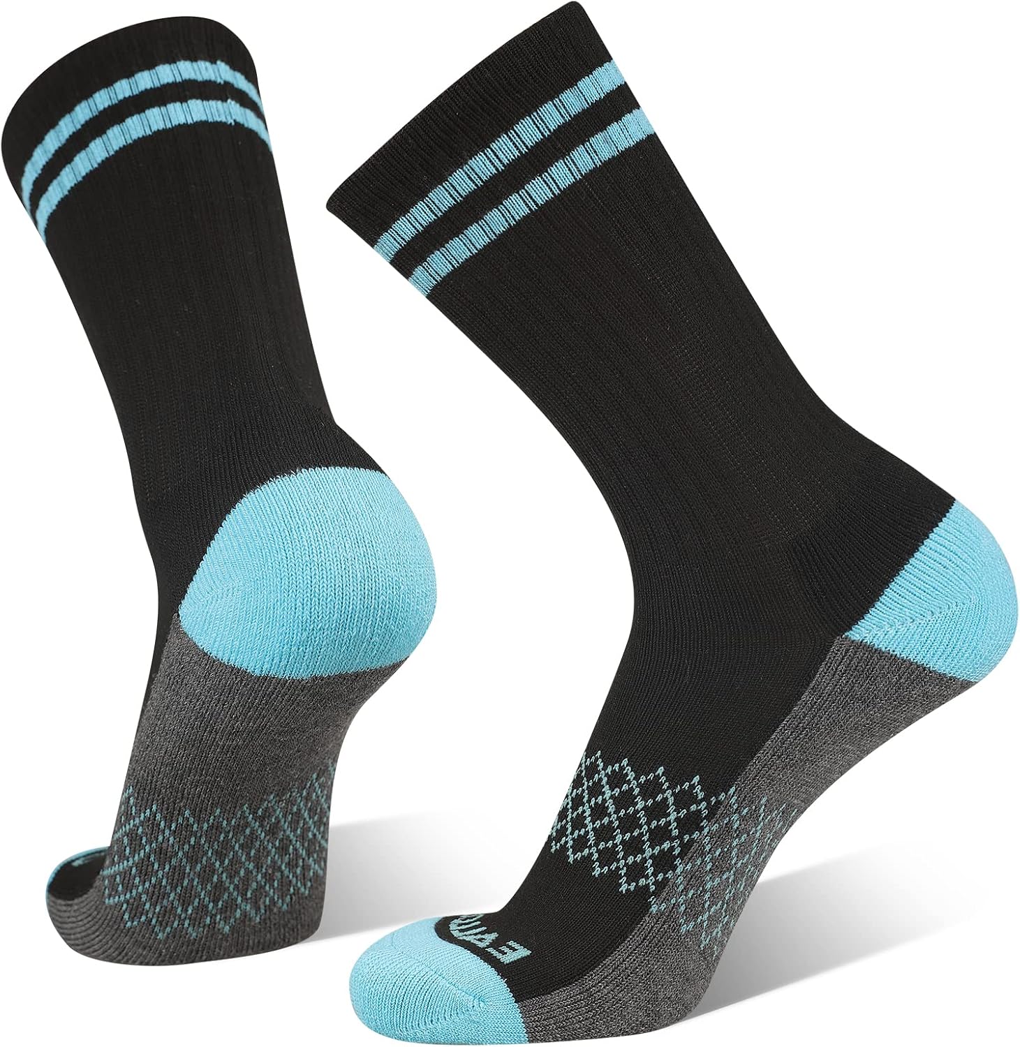 eallco Womens Crew Socks Athletic Calf Work Socks Running Long Cushioned Sole Socks 6 Pairs - Image 6