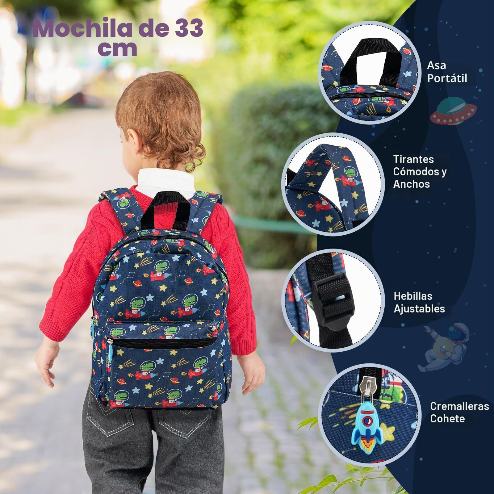 RELAX4LIFE Juego de Maleta para Niños de 5 Piezas con Maleta de Mano 38 cm, Mochila de 33 cm, Cojín para el Cuello, Bolsa de Almuerzo Aislada, Etiqueta, Maleta con Ruedas Rígidas, Negro