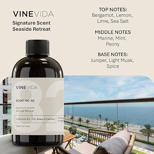 Miniatura 443 de VINEVIDA [4 onzas] Aceite de fragancia de madera de teca de caoba para fabricación de velas y fabricación de jabón, aromas de velas prémium para