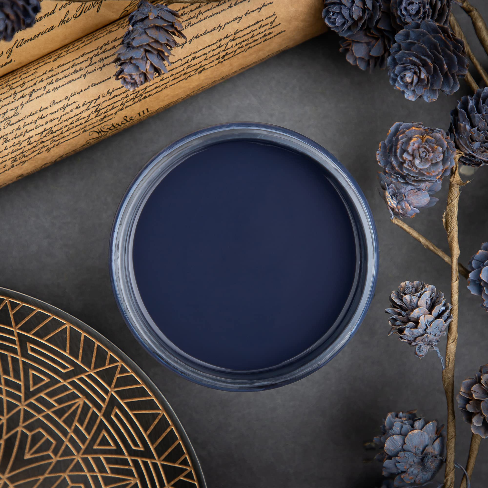 Dixie Belle Paint Company Chalk Finish Furniture Paint - Caviar (32oz) - Matte Black Chic Chalk Mineral DIY Furniture Paint — view 64