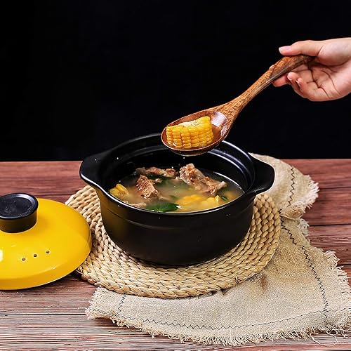 Miniatura 7 de Juego de herramientas de cocina antiadherentes de madera de 7 piezas espátula de cocina de teca 100 natural utensilios de cocina de madera cucharas