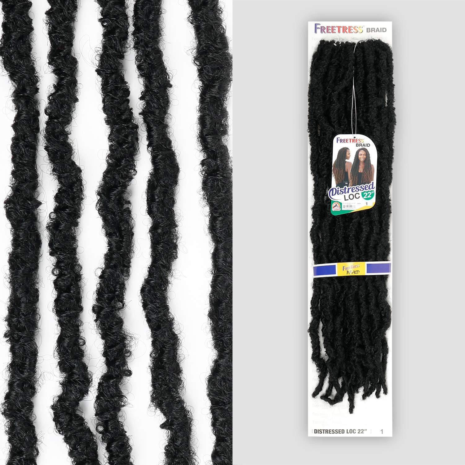 FreeTress Crochet Braids Distressed Loc 22" (5-pack, T530)